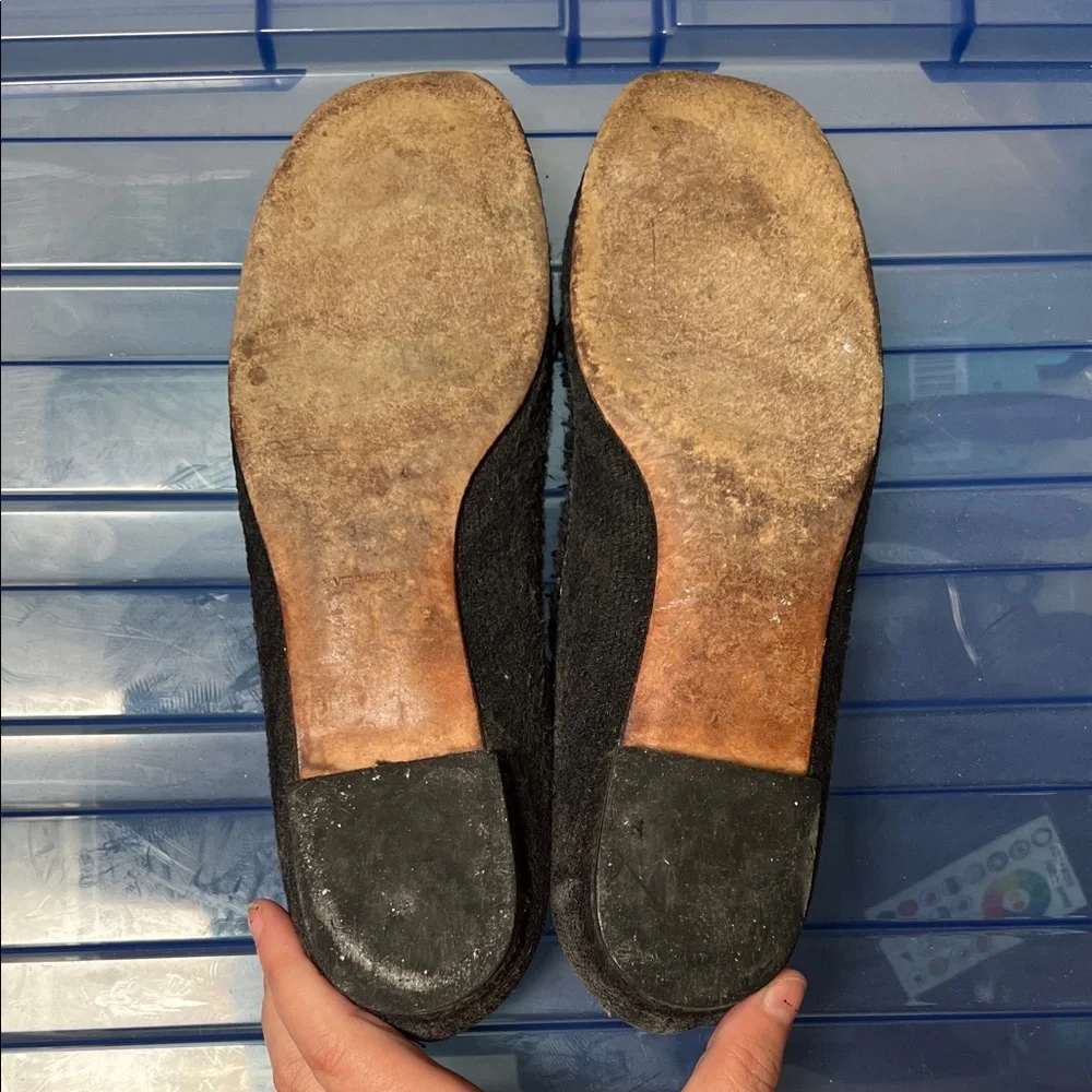Prada Women's Black Denim Flats 38 - Picture 3 of 6